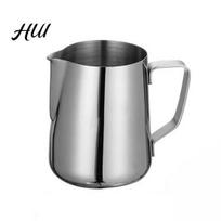 Coffee Making Accessories Stainless Steel Milk Frothing Pitcher, Jug with Professional Latte Art Measurement Scale, V-shaped Spout Espresso 250ml gray