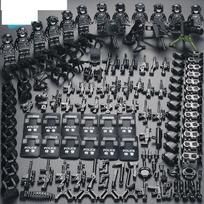 New special forces, military figures, ghost police, children's mini humanoid assembled building blocks, dolls, birthday gifts