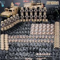 New special forces, military figures, ghost police, children's mini humanoid assembled building blocks, dolls, birthday gifts