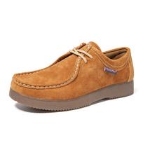 Mens Casual Shoes Suede Leather Work Shoe Male Lace-up Flats Tooling Footwear Platform Outdoor Shoes Antiskid Walking Men Shoes 38 brown
