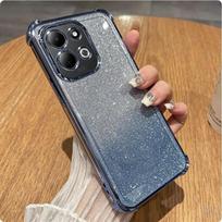 Skirta Xiaomi Redmi 17 4G 5G Padengtas Blizgus Minkštas Silikoninis Atsparus Smūgiams Dėklas Skirta Redmi17 Lęšio Plėvelė Skaidrus TPU Telefono Galinis Dangtelis Redmi 17 5G mėlyna