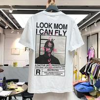 LOOK MOM I CAN FLY T Shirt Men Women Cactus Jack Cotton O-Neck T-Shirt Summer Streetwear ASTROWORLD Hip Hop Tee S white