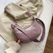 Yogodlns maži PU odiniai kryžminio kūno krepšiai moterims pečių krepšiai Laukinės moteriškos rankinės ir piniginė 26*5.5*25cm violetinė