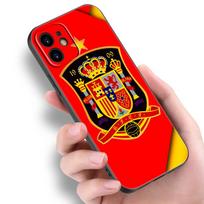 Ispanijos herbo vėliavos telefono dėklas, skirtas Apple iPhone 14 13 12 Mini 11 Pro Max 7 8 XR X XS 7 8 Plus SE 2020 2022 juodas dangtelis iPhone 13 Pro Max black