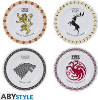 Abysse Game Of Thrones - Set Of 4 Plates (Houses)