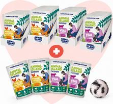 Animal Island Love Box Fillets in Jelly Box + Toy - wet cat food - 48x85g