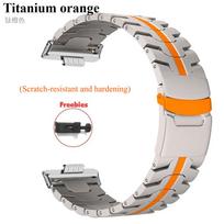 Prabangus titano dirželis Huawei Watch Fit4Pro/Fit4/Fit3 vyrams, verslo lydinio apyrankė HUAWEI WATCH FIT4 FIT3 apyrankei Correa Huawei Fit 4 white