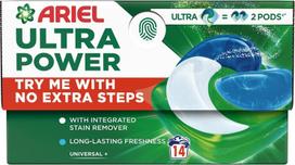 Ariel Skalbimo kapsulės Ariel Ultra Power Universal+, 14 vnt.