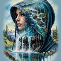 Diy 5d Fantasy Women Diamond Painting Art  Earth Full Round Drills Mosaic Cross Stitch Wall Decor Full Round 25x25cm gray