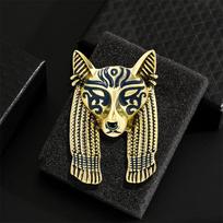 Retro Palace Antique Cleopatra Drip Enamel Light Luxury Accessories Brooch 4*6CM black