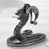 3D Metal Puzzle Snake DIY Assembly Kit for Adults Mechanical Animals Zodiac Cartoon Model Building Toy Gift gray
