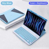 Touchpad Keyboard Case For iPad 10th Generation For iPad 11th A16 Pro 11 Air 4 Air 5 Air 3 Pro 10.5 7/8/9th 10.2 Protective Case iPad 11th A16 dangaus mėlyna spalva