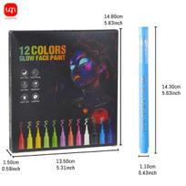 Temporary Fluorescent Tattoo Pen – Washable, DIY Glitter Body Painting Customizable gray