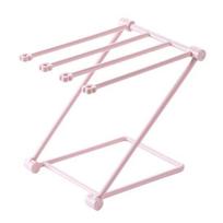 1pc Foldable Towels Hanger Cleaning Rag Rack Organizer Dish Washing Holder Bathroom Towel Holder Kitchen Accessories rožinė