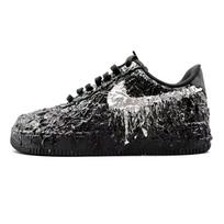 Nike Air Force 1 PU žemi sportbačiai, vintage stiliaus, riedlenčių batai, unisex, tekstūruoti, su gilumu CW2288-001(Team133-016) 44 gray