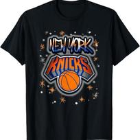 NBA Niujorko Knicks T-shirt su aerografu logotipo 5XL įvairiaspalvis