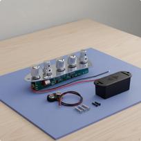5Knob Active Bass Preamp Easy Installation Control Plate for Luthiers Jb07cr Metal Knob gray