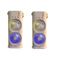 3 in 1 Dual-head Fan AIr Conditioner Household Air Cooler LED Night Light Portable Humidifier Air Adjustment Fan Office Home Fan 21x13.4x41