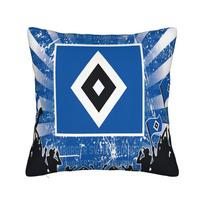 HSV Vokiečių futbolo klubo pagalvės užvalkalas Hamburgers SV grafinis pagalvės užvalkalas Modernus pagalvės užvalkalas svetainei, lovai, kėdei 30cmx30cm gray