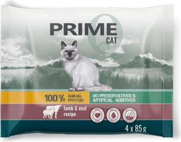 Pupil Prime rich in lamb with turkey + veal with rabbit Box - wet cat food - 4x85g