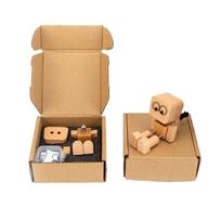 Shaking Wooden Man Statue Shaking Feet Wooden Doll For Home One Size geltona