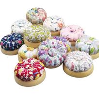 Cute Wood Base Pumpkin Needle Cushion Pumpkin Shaped Sewing Tool Needle Pillow Magnetic Pin Cushion Tailor