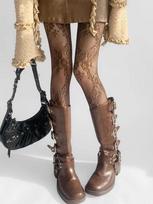 Women'S Sexy Lace Floral Thigh High Stockings Pantyhose Lingerie Hosiery Mesh Fishnet Stockings Women Tights One Size