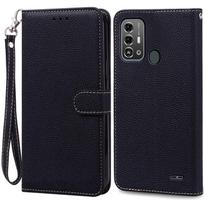 ZTE Blade A53 Pro dėklas Minkštas silikoninis piniginės odinis dėklas ZTE Blade A53 Pro dėklas Atverčiamas dangtelis Coque Fundas ZTE Blade A53 Pro black