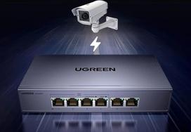 Ugreen 6-port Ethernet switch 1Gbps with PoE - grey