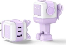Ugreen Nexode RG 65W 3-Port GaN Mobile computer, Mobile phone, Mouse, Laptop, Power bank, Telephone Pink AC Fast charging Indoor