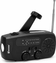 Vakoss FM-3660K FM/AM Emergency Radio with Dynamo / Flashlight / Power Bank / Solar Panel
