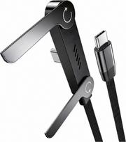 Vakoss TC-U570 USB-C to USB-C Cable with Stand Function, 100W, 1m, Black