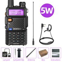 Baofeng UV5R True 8W Portable Walkie Talkie Long Range VHF/UHF Dual Band Rechargeable Two Way Radio Amateur for Camping Hunting EURO