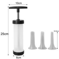 Manual Sausage Stuffer and Meatball Maker Kit Sausage Casing Filler with Filling Nozzle Home Kitchen 2 in 1 Cooking Gadget white
