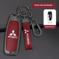 For Mitsubishi Outlander Pajero L200 Triton Colt Lancer EX Evolution X Ralliart Asx Car Zinc Alloy Key Case Bag Metal Key Shell black