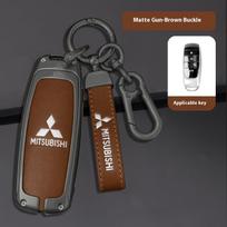 For Mitsubishi Outlander Pajero L200 Triton Colt Lancer EX Evolution X Ralliart Asx Car Zinc Alloy Key Case Bag Metal Key Shell black