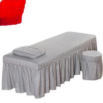 Beauty bed cover three-piece set: stool cover and pillowcase 60X180