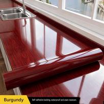 Wood-grain wardrobe sticker: waterproof and moisture-proof, thickened film/liner for cabinet renovation and furniture refurbishment 60cm widex1m long