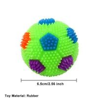 Luminous Bouncing Ball Pet Dog Puppy LED Ball Light Up Flashing Play Toy Chasing Bounce Spiky Ball Pet Interactive Toys green