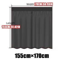 Universal Tailgate Insect Proof Sunshade Net Sliding Door Magnetic Prevent Mosquito Fly Screen Net Camper Van Mosquito Curtain black