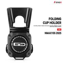 FOR YAMAHA NMAX155 NMAX -2025 Moto Special Bracket With Stand Aluminum Beverage Bottom Cup Holder Water Cup + Storage Hook 2025 Fiber