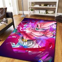 Majin Buu kilimas, skaitmeniniu būdu spausdinamas grindų kilimėlis svetainei, šaunus filmo namų dekoro kilimas, miegamojo žaidimų kilimėlis -HYQ27 60cmx90cm