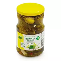 Marinuoti agurkai saldžiarūgščiai IKI 6-9 cm, 680 g