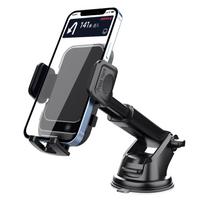 Automobilinis telefono laikiklis, tvirtinamas siurbtuku, automobilinis laikiklis, telefono laikiklis, daugiafunkcis GPS-mobiliojo telefono laikiklis, skirtas daugumai automobilių tipų juoda
