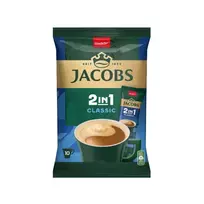 Tirpus kavos gėrimas JACOBS 2IN1, 10 x 12,4 g