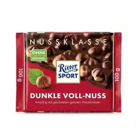 Juodasis šokoladas su neskaldytais riešutais RITTER SPORT, 100 g