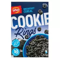 Sausi pusryčiai OHO! COOKIES RINGS, 425 g