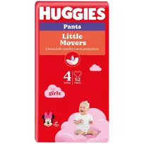 Sauskelnės-kelnaitės HUGGIES PANTS MEGA GIRL 4 dydis, 8-14 kg, 52 vnt.