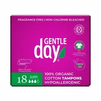 Tamponai organinės medvilnės SUPER, 18 vnt.