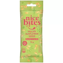 Skrudintos, sūdytos, gliaudytos saulėgrąžų sėklos NICE BITES, 70 g